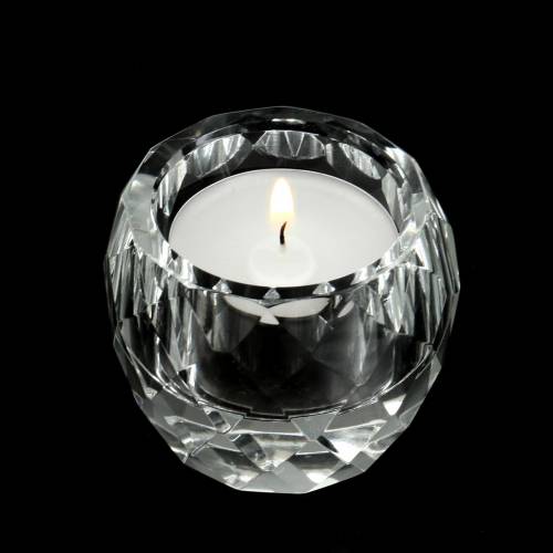 Floristik24 Podstawka na tealight Diamond Clear Ø6cm Dekoracja stołu