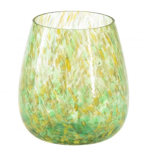 Produkt Świecznik na tealighty szklana dekoracja w kolorze żółto-zielonym Ø6,5cm W10cm