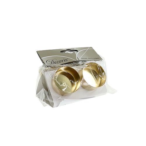 Floristik24 Podstawka pod tealight złota Ø4cm L7cm 4szt.