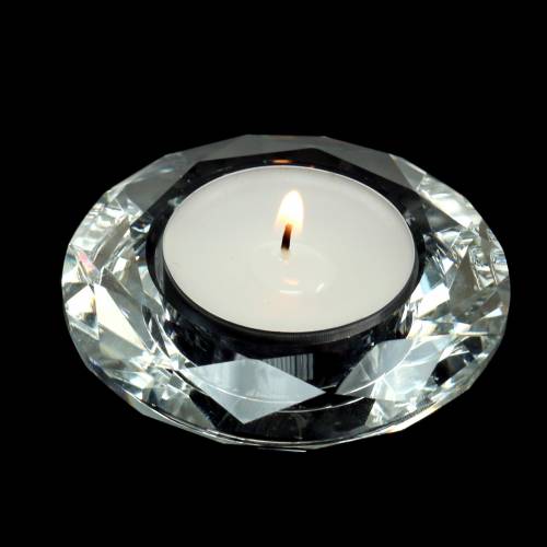 Floristik24 Świecznik na tealighty Świecznik Diamond Clear Ø7cm