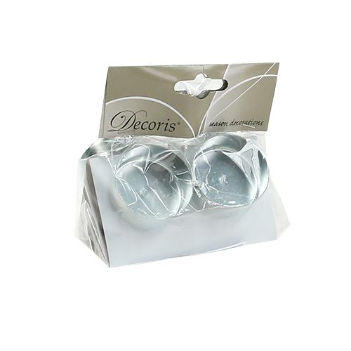 Floristik24 Świecznik na tealighty srebrny Ø4cm L7cm 4szt