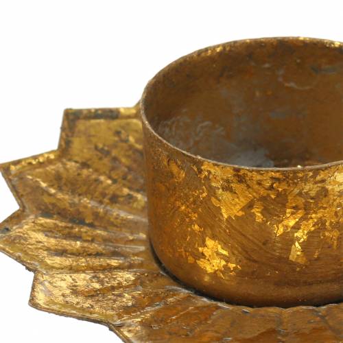 Produkt Podgrzewacz do przyklejania metalu w kolorze złotym Ø9cm H9cm 4szt