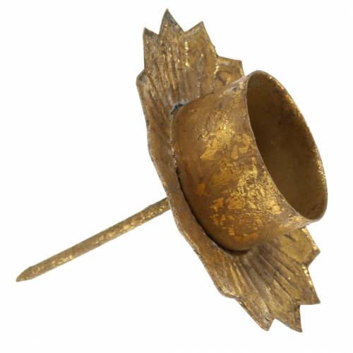 Produkt Podgrzewacz do przyklejania metalu w kolorze złotym Ø9cm H9cm 4szt