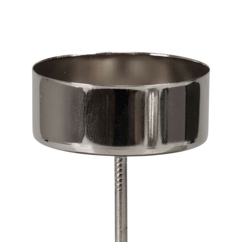 Produkt Świecznik na tealighty do naklejenia wieńca adwentowego srebrny Ø4cm 8 szt