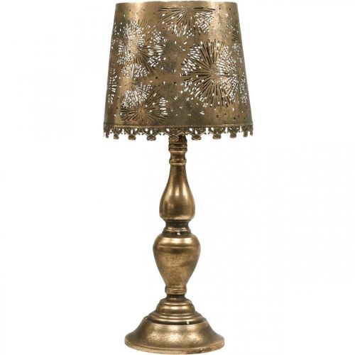 Floristik24 Lampka na tea light świecznik lampa podłogowa vintage metal Ø25cm H57.5cm