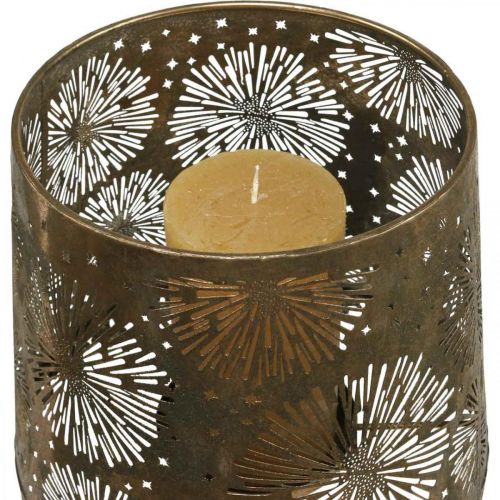Floristik24 Lampka na tea light świecznik lampa podłogowa vintage metal Ø25cm H57.5cm