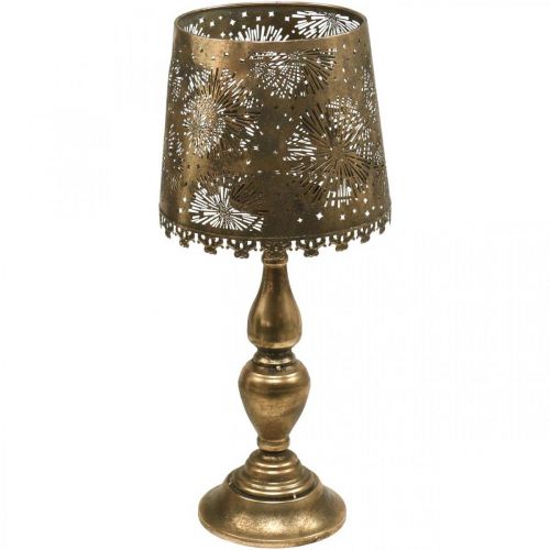 Floristik24 Lampka na tea light świecznik lampa podłogowa vintage metal Ø25cm H57.5cm