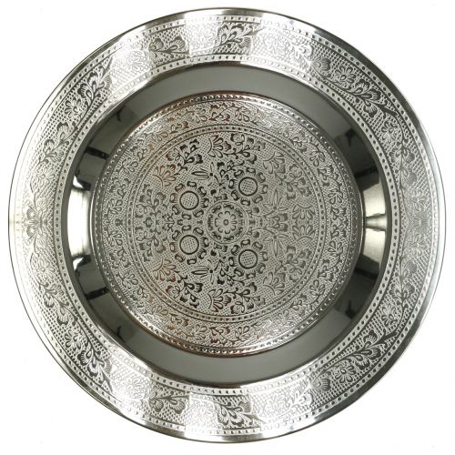 Floristik24 Talerz Deco Marrakech Silver Ø33cm