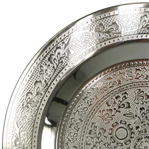 Floristik24 Talerz Deco Marrakech Silver Ø33cm
