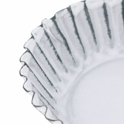 Produkt Talerz dekoracyjny naczynie do zapiekania ocynk biały Ø10cm H2cm