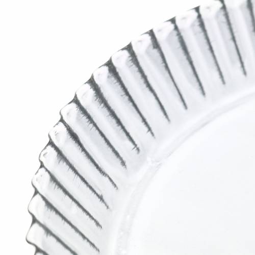 Floristik24 Talerz Dekoracyjny Puszka do pieczenia Cynk Biały Ø19,5cm H2cm