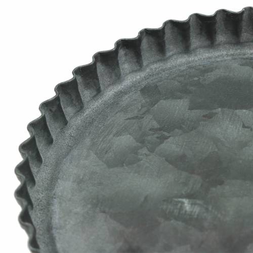 Floristik24 Blacha dekoracyjna do pieczenia zestaw cynk Ø7,8-11,5cm H1,3cm