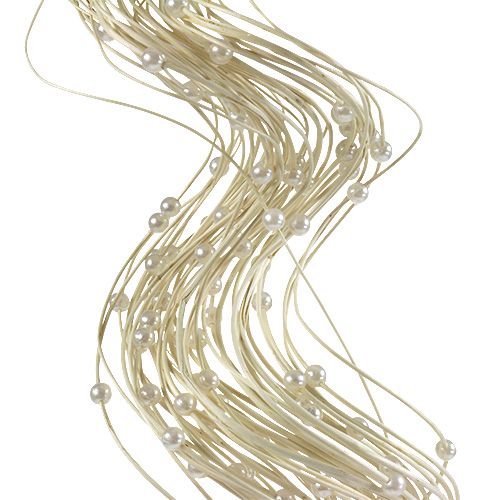 Floristik24 Ting Ting Curly z perłami 60cm bielone 40 szt