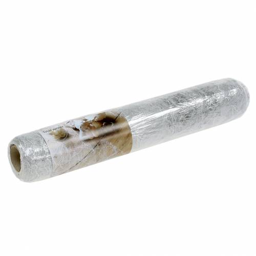 Floristik24 Wstążka na stół srebrna 30cm 25m