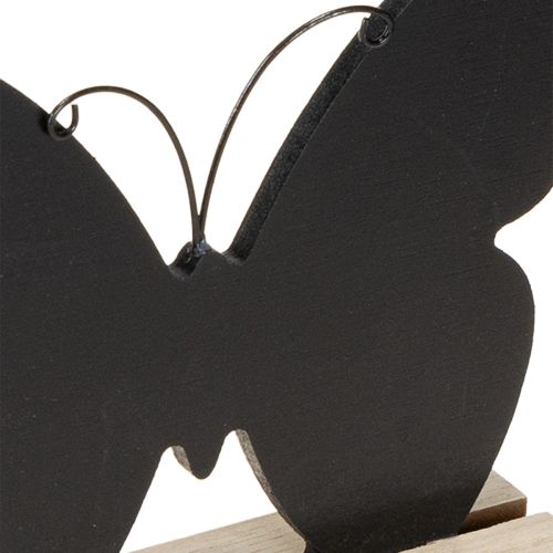 Produkt Dekoracja stołu drewniana motyl czarny naturalny 15cm 6 szt.