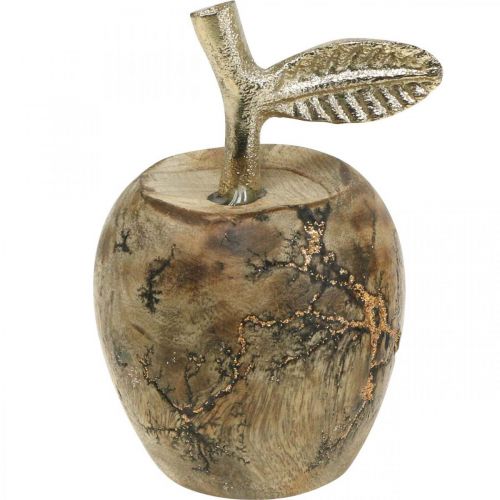 Floristik24 Dekoracja stołu drewno jabłko Dekoracja drewna deco jabłko W13,5cm Ø8cm 2szt