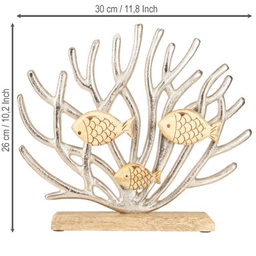 Produkt Dekoracja stołu morska koralowa dekoracja ryba drewno metal dł. 30cm