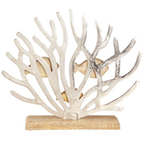 Produkt Dekoracja stołu morska koralowa dekoracja ryba drewno metal dł. 30cm