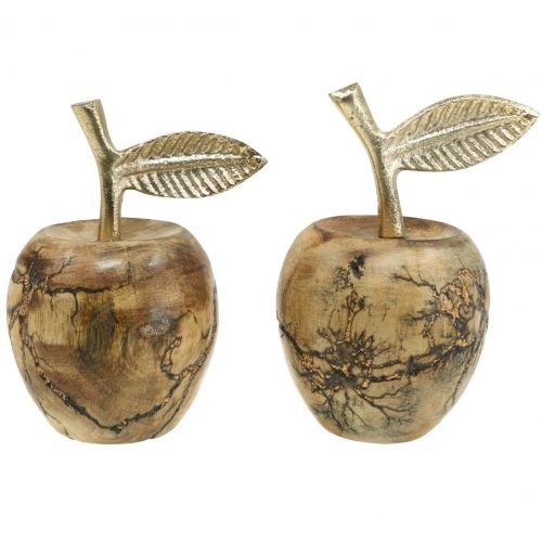 Floristik24 Dekoracja stołu drewno dekoracja z drewna jabłkowego deco drewno jabłkowe H11 cm Ø6,5cm 2szt