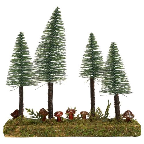 Dekoracja stołu mini jodły sztuczny las jodłowy podstawa 30cm