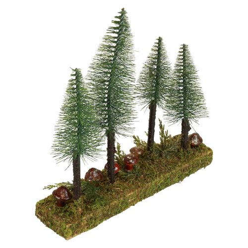 Floristik24 Dekoracja stołu mini jodły sztuczny las jodłowy podstawa 30cm