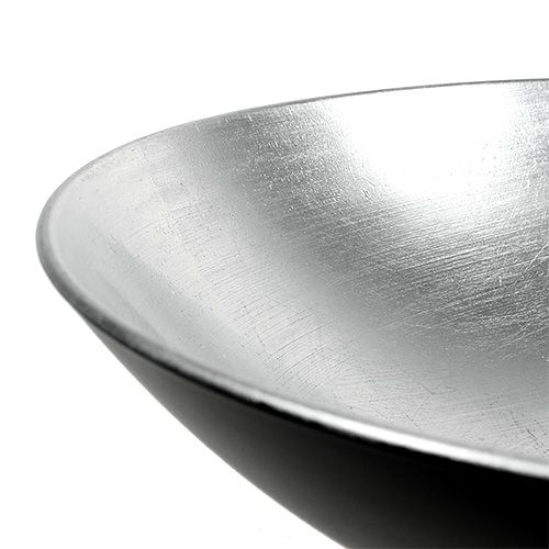 Floristik24 Dekoracja stołu miska srebrna Ø28cm plastikowa