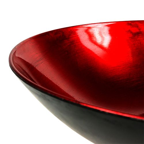 Floristik24 Dekoracja stołu miska czerwona Ø28cm plastik