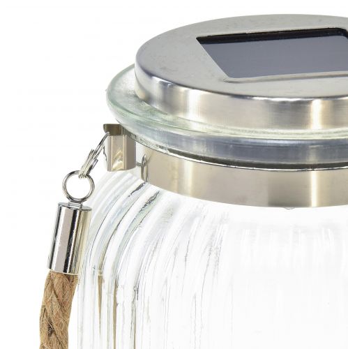 Floristik24 Dekoracja stołu solarna lampa wisząca balkonowa ciepła biel Ø11cm W16cm