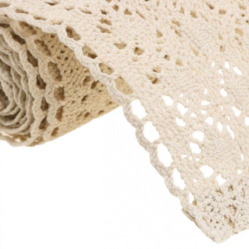Floristik24 Bieżnik szydełkowy naturalny 30cm x 140cm