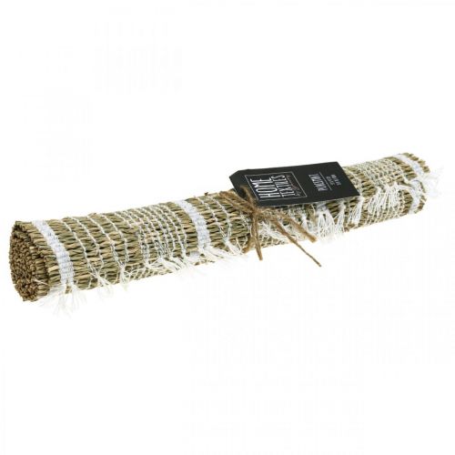 Floristik24 Podkładka trawa morska naturalna, biała Mała podkładka na bieżnik 47×33cm