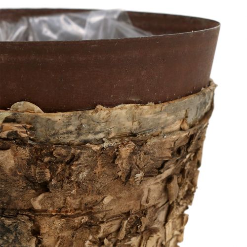 Floristik24 Garnek z brzozą i metalem Ø17,5cm W16,5cm 1szt