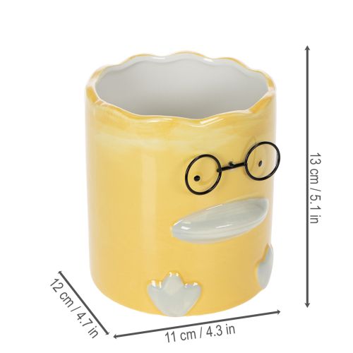 Produkt Cylindryczny, dekoracyjny ceramiczny wazon w kształcie kaczki do stylowego domu, 13 cm, 2 sztuki