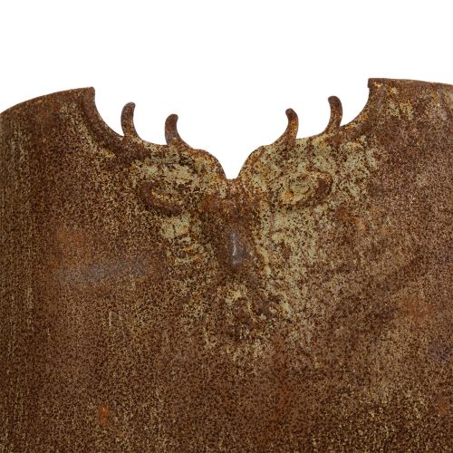 Doniczka metalowa owalna rustykalna jeleń zestaw 3 szt. 24 cm | Floristik24.pl