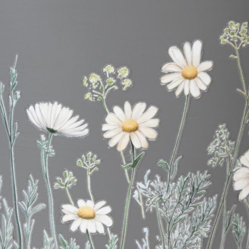 Produkt Doniczka z delikatnym wzorem kwiatów polnych, praktyczna do stosowania na balkonie lub tarasie, 15 cm, 3 sztuki