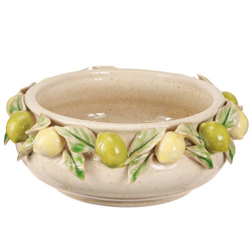 Produkt Ceramiczna miska z cytrynami – śródziemnomorska dekoracyjna miska na stół i do kuchni Ø21,5cm H8,5cm