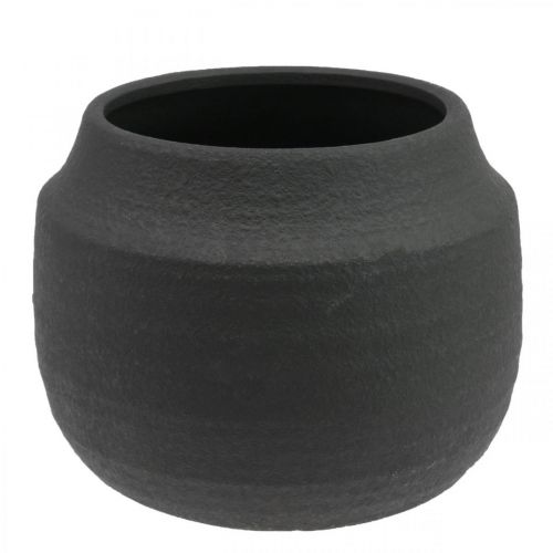 Doniczka Czarna Ceramiczna Doniczka Ø23cm W19.5cm