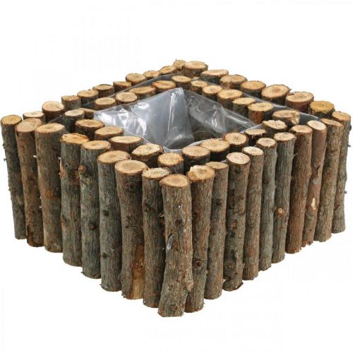 Produkt Miska do roślin kwadratowa naturalna brzoza gałązki 14,5/20cm zestaw 2