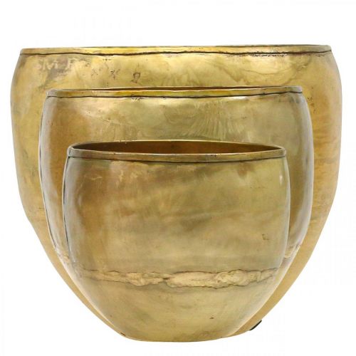 Produkt Wazony dekoracyjne mosiężne wazony metalowe Ø17,5/15/13cm zestaw 3