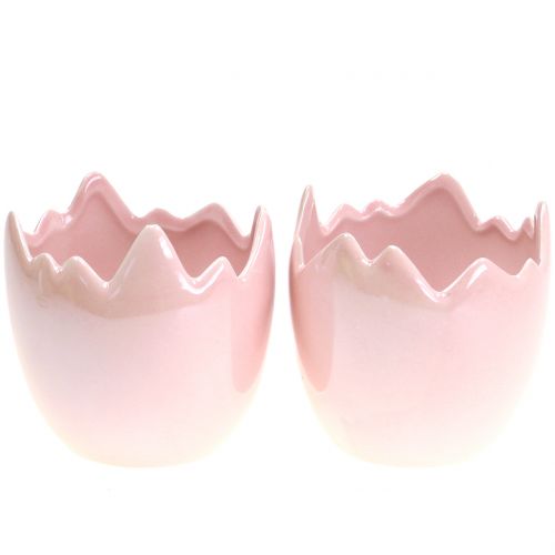 Floristik24 Cachepot Eggshell Pink Mother of Pearl Ø11cm H11cm 2szt.