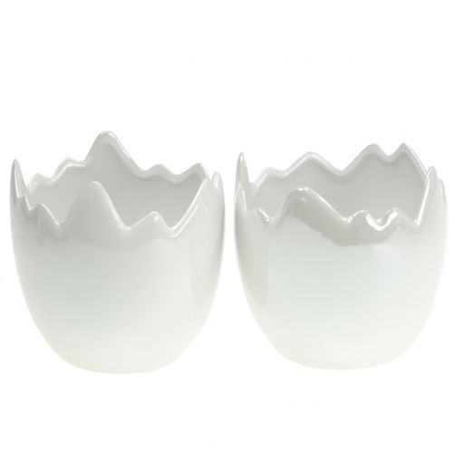 Floristik24 Cachepot Eggshell White Pearl Ø11cm H11cm 2szt.