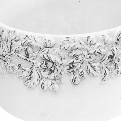 Floristik24 Doniczki z żołędziami i liśćmi, Ceramiczna doniczka zielona, biała, szara Ø17cm H9,5cm Zestaw 3 szt.