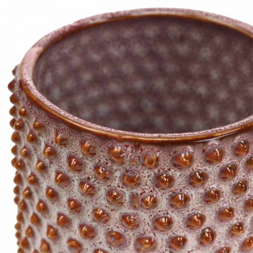 Floristik24 Doniczka ceramiczna szkliwiona różowa, pomarańczowa Ø7,5cm W8cm 4szt