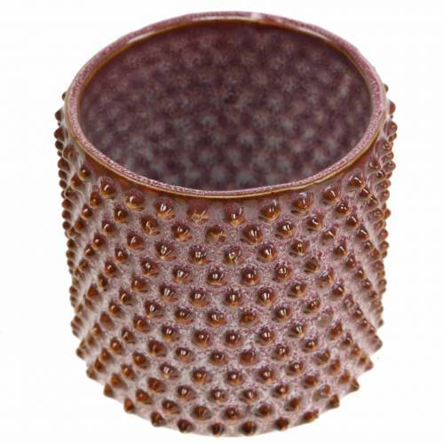 Floristik24 Doniczka ceramiczna szkliwiona różowa, pomarańczowa Ø7,5cm W8cm 4szt