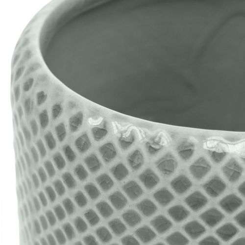 Produkt Doniczka z plecionym wzorem, ceramiczna doniczka, ceramiczna doniczka Ø16cm 2szt