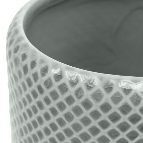 Floristik24 Doniczka z plecionym wzorem, ceramiczna doniczka, ceramiczna doniczka Ø16cm 2szt