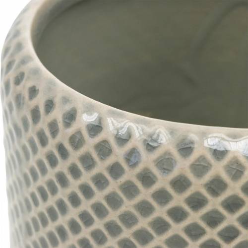 Floristik24 Doniczka ceramiczna, doniczka pleciona, doniczka ceramiczna Ø13cm 3szt