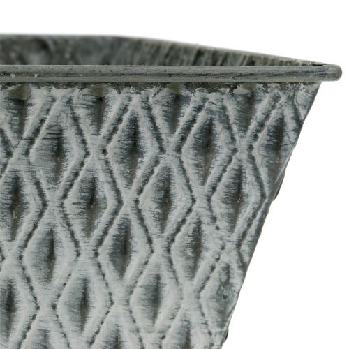 Produkt Donica cynkowa z motywem rombów H15cm