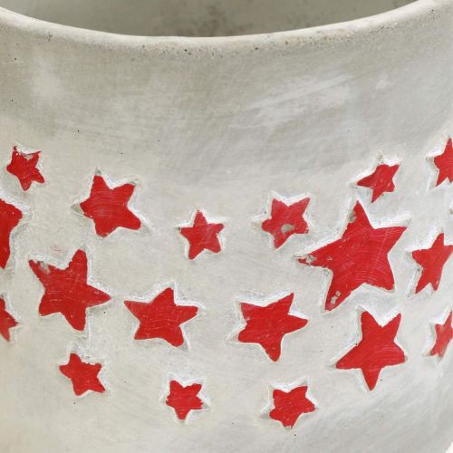 Produkt Doniczka z Gwiazdami, Ceramiczna Deco Concrete Look, Świąteczna doniczka Ø12,5cm H11cm 3szt.