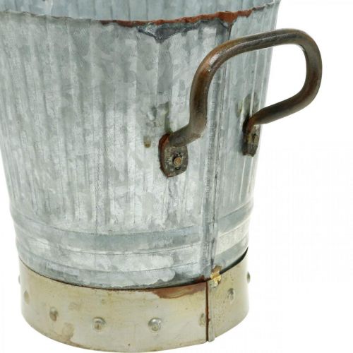 Produkt Sadzarka metalowa z uchwytami dekoracja vintage Ø26/20/17cm zestaw 3 sztuk