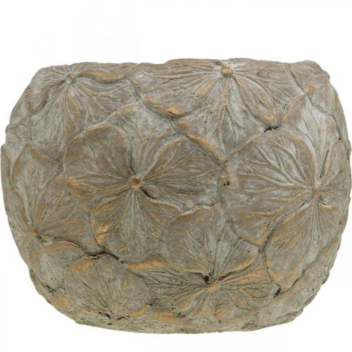 Floristik24 Doniczka betonowa mała kwiatowa wzór vintage wygląd Ø15cm W11cm